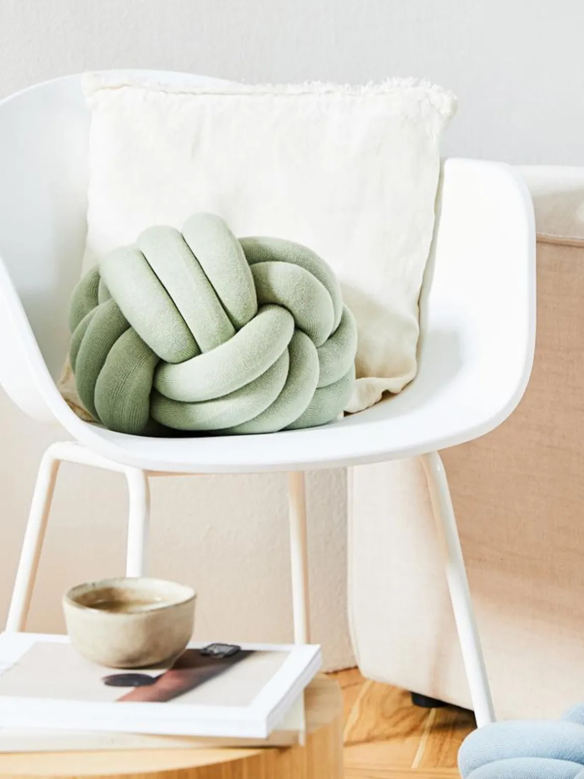 Puf nudo Twist Mantas|Cojines Decorativos