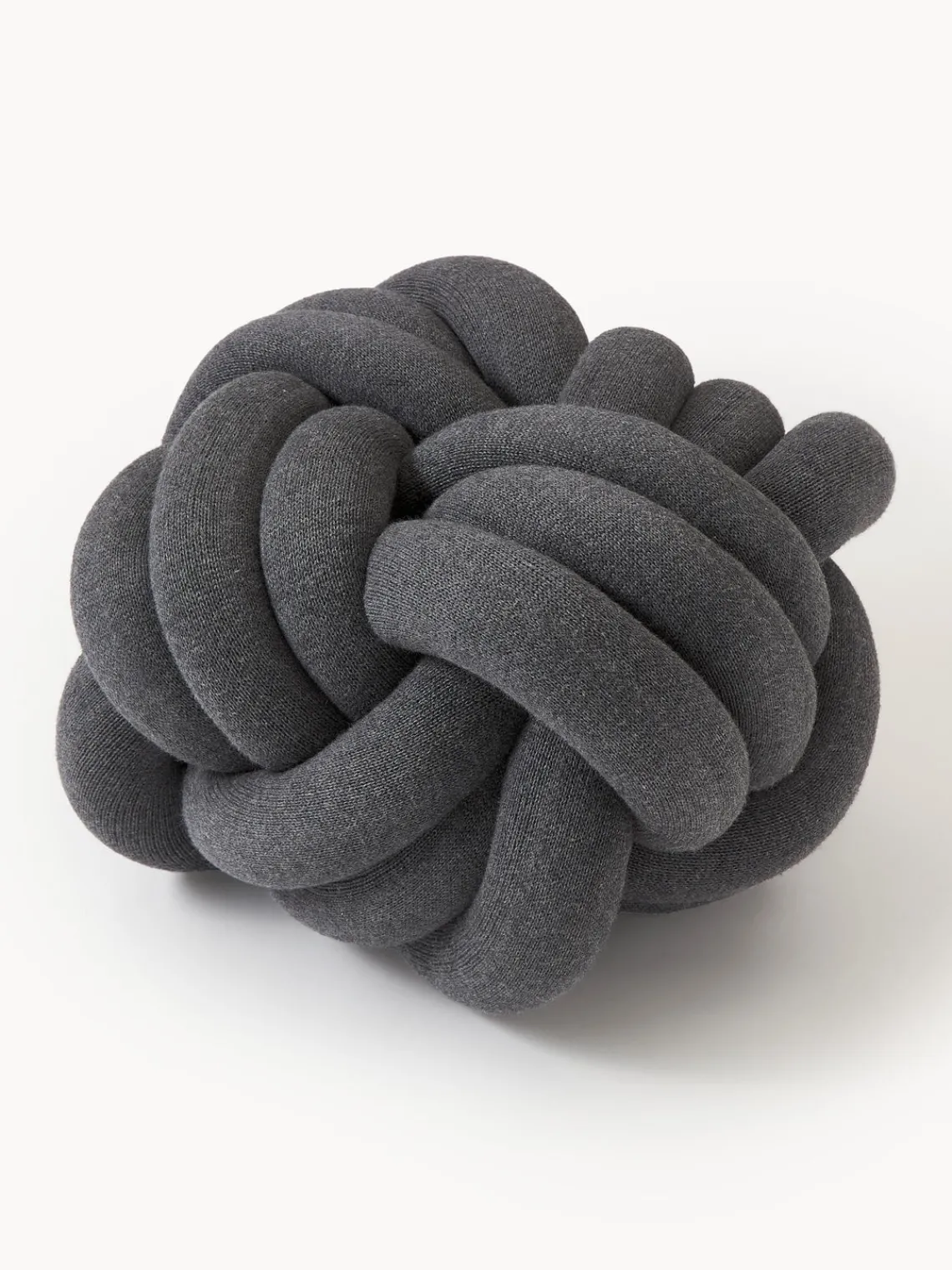 Mantas|Cojines Decorativos>Westwing Collection Puf nudo Twist Gris oscuro