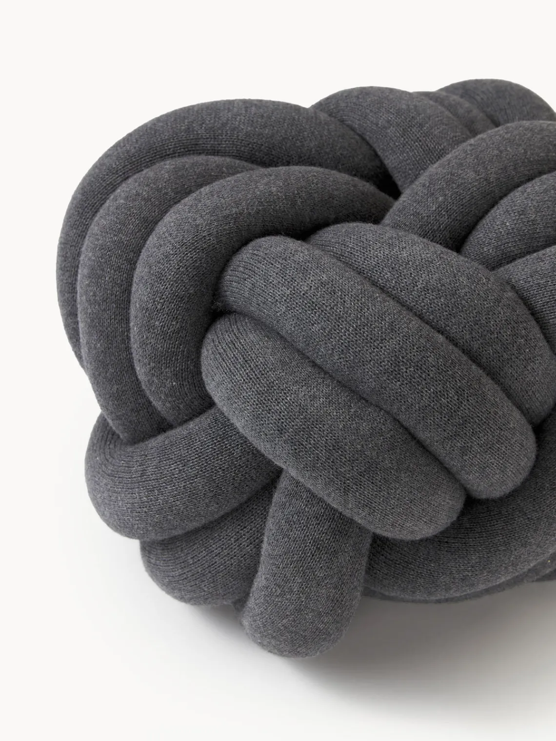 Mantas|Cojines Decorativos>Westwing Collection Puf nudo Twist Gris oscuro