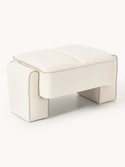 Reposapiés|Sofás></noscript>Westwing Collection Puf reposapiés Bobi Tejido beige claro, beige