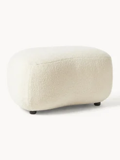 Reposapiés|Sofás>Westwing Collection Puf reposapiés de borreguillo Alba Borreguillo blanco Off White
