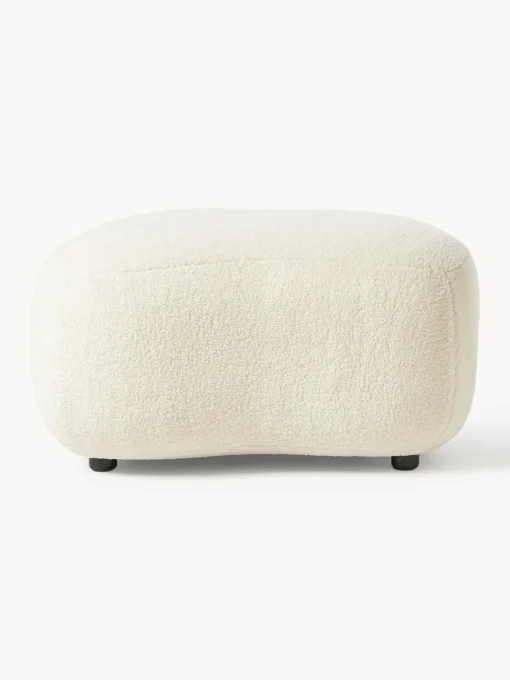 Reposapiés|Sofás>Westwing Collection Puf reposapiés de borreguillo Alba Borreguillo blanco Off White