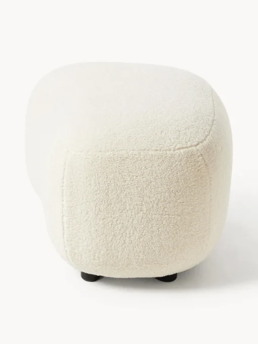 Reposapiés|Sofás>Westwing Collection Puf reposapiés de borreguillo Alba Borreguillo blanco Off White