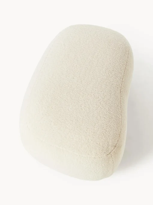 Reposapiés|Sofás>Westwing Collection Puf reposapiés de borreguillo Alba Borreguillo blanco Off White