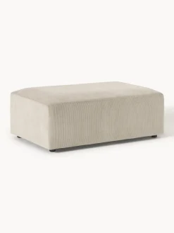 Reposapiés|Sofás>Westwing Collection Puf reposapiés de pana grande Melva, An 116 x F 72 cm Pana beige claro