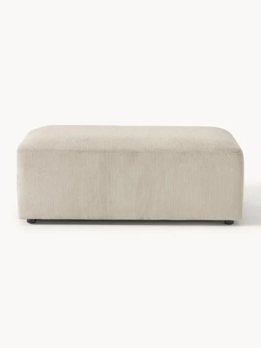 Reposapiés|Sofás>Westwing Collection Puf reposapiés de pana grande Melva, An 116 x F 72 cm Pana beige claro