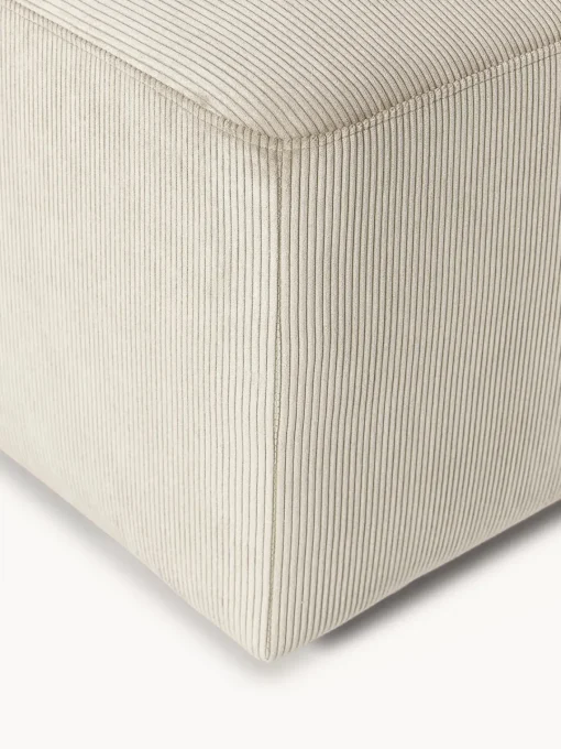 Reposapiés|Sofás>Westwing Collection Puf reposapiés de pana grande Melva, An 116 x F 72 cm Pana beige claro