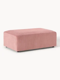 Reposapiés|Sofás>Westwing Collection Puf reposapiés de pana grande Melva, An 116 x F 72 cm Pana rosa palo