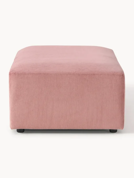 Reposapiés|Sofás>Westwing Collection Puf reposapiés de pana grande Melva, An 116 x F 72 cm Pana rosa palo