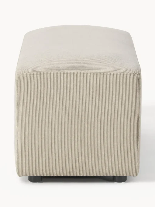 Reposapiés|Sofás>Westwing Collection Puf reposapiés de pana Melva, An 99 x F 42 cm Pana beige claro