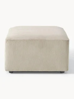 Reposapiés|Sofás></noscript>Westwing Collection Puf reposapiés de pana Melva, An 99 x F 72 cm Pana beige claro