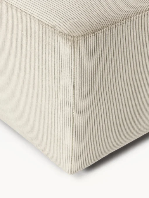 Reposapiés|Sofás>Westwing Collection Puf reposapiés de pana Melva, An 99 x F 72 cm Pana beige claro
