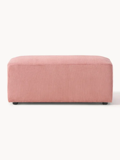 Reposapiés|Sofás>Westwing Collection Puf reposapiés de pana Melva, An 99 x F 42 cm Pana rosa palo