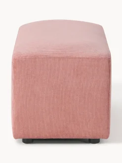 Reposapiés|Sofás></noscript>Westwing Collection Puf reposapiés de pana Melva, An 99 x F 42 cm Pana rosa palo