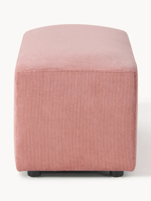 Reposapiés|Sofás>Westwing Collection Puf reposapiés de pana Melva, An 99 x F 42 cm Pana rosa palo