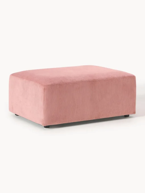 Reposapiés|Sofás>Westwing Collection Puf reposapiés de pana Melva, An 99 x F 72 cm Pana rosa palo