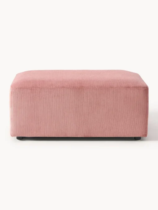 Reposapiés|Sofás>Westwing Collection Puf reposapiés de pana Melva, An 99 x F 72 cm Pana rosa palo