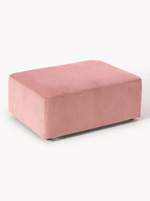 Reposapiés|Sofás>Westwing Collection Puf reposapiés de pana Melva, An 99 x F 72 cm Pana rosa palo