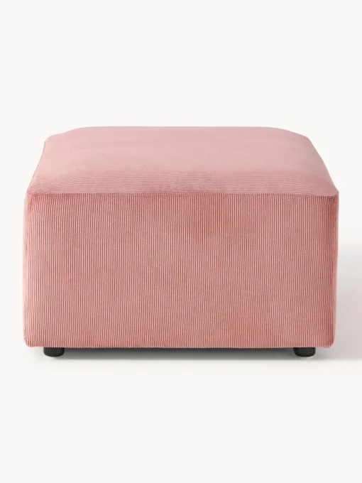 Reposapiés|Sofás>Westwing Collection Puf reposapiés de pana Melva, An 99 x F 72 cm Pana rosa palo