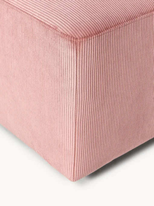 Reposapiés|Sofás>Westwing Collection Puf reposapiés de pana Melva, An 99 x F 72 cm Pana rosa palo