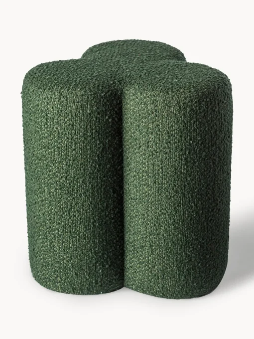 New Puf reposapiés en tejido bouclé Clover Pufs Y Otomanos|Pufs Y Otomanos