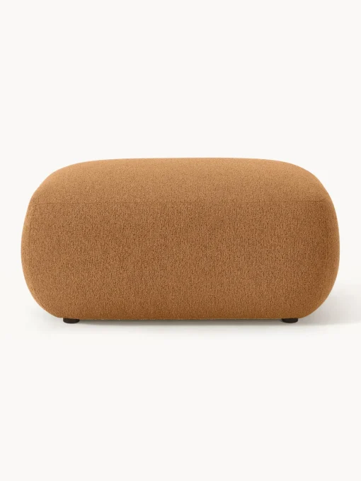 Outlet Puf reposapiés en tejido bouclé Sofia Reposapiés|Sofás