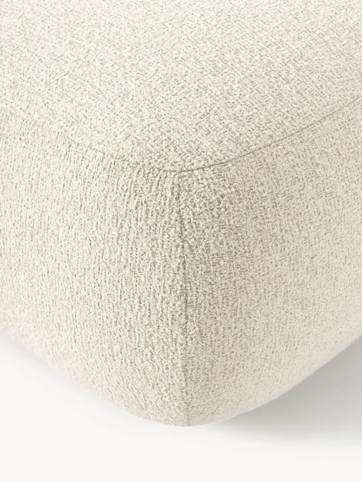 Reposapiés|Sofás>Westwing Collection Puf reposapiés en tejido bouclé Sofia Bouclé blanco Off White