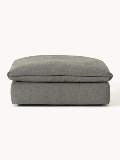 Reposapiés|Sofás></noscript>Westwing Collection Puf reposapiés Felix Tejido grueso gris oscuro