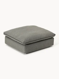 Reposapiés|Sofás></noscript>Westwing Collection Puf reposapiés Felix Tejido grueso gris oscuro