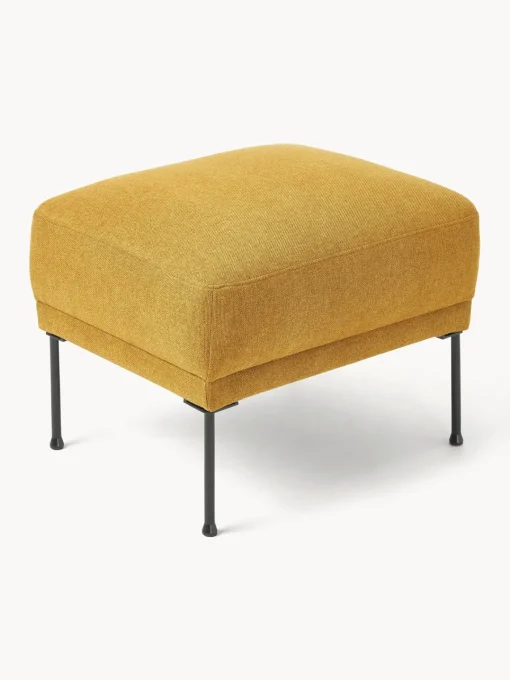 Reposapiés|Sofás>Westwing Collection Puf reposapiés Fluente Tejido ocre