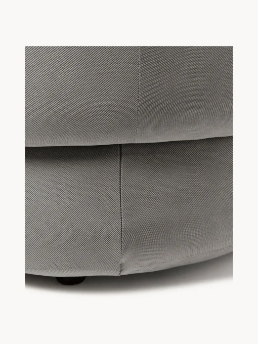 Reposapiés|Sofás>Westwing Collection Puf reposapiés grande Alba Tejido terciopelado gris oscuro
