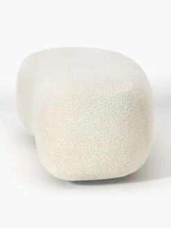 Reposapiés|Sofás></noscript>Westwing Collection Puf reposapiés grande de borreguillo bouclé Alba Borreguillo bouclé blanco Off White