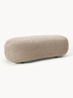 Clearance Puf reposapiés grande de borreguillo bouclé Alba Reposapiés|Sofás