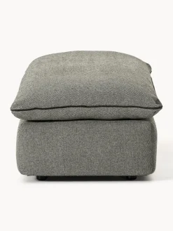 Reposapiés|Sofás></noscript>Westwing Collection Puf reposapiés grande Felix Tejido grueso gris oscuro