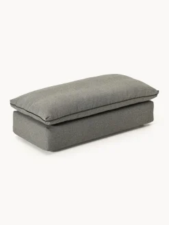 Reposapiés|Sofás></noscript>Westwing Collection Puf reposapiés grande Felix Tejido grueso gris oscuro