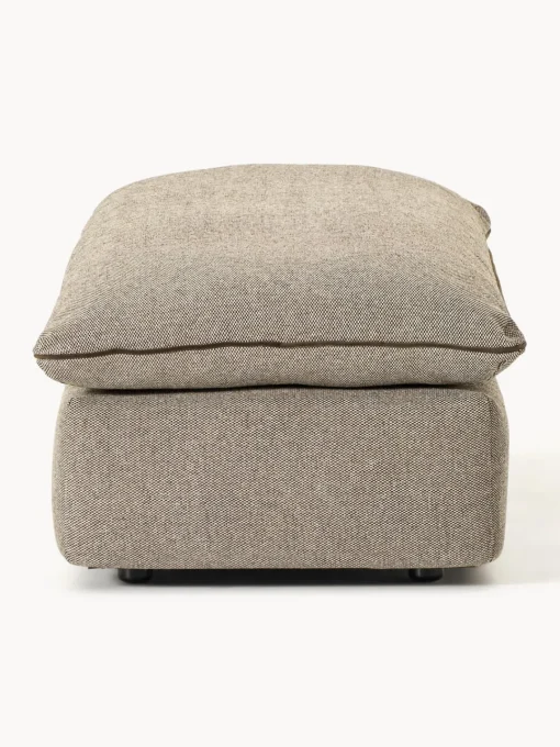 Reposapiés|Sofás>Westwing Collection Puf reposapiés grande Felix Tejido grueso greige