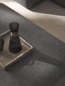 Reposapiés|Sofás></noscript>Westwing Collection Puf reposapiés grande Melva, 116 x 72 cm Tejido grueso gris oscuro