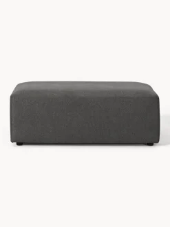 Reposapiés|Sofás></noscript>Westwing Collection Puf reposapiés grande Melva, 116 x 72 cm Tejido gris antracita