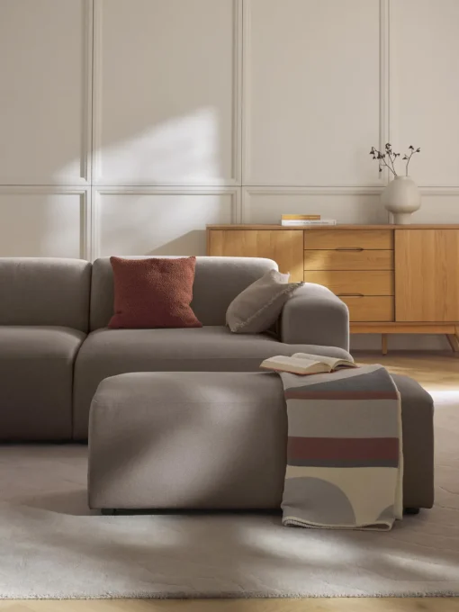 Puf reposapiés grande Melva, 116 x 42 cm Reposapiés|Sofás