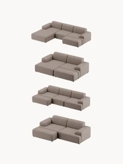 Reposapiés|Sofás></noscript>Westwing Collection Puf reposapiés grande Melva, 116 x 42 cm Tejido gris antracita