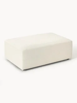 Reposapiés|Sofás></noscript>Westwing Collection Puf reposapiés grande Melva, 116 x 72 cm Tejido blanco Off White