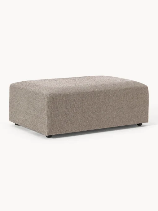 Reposapiés|Sofás>Westwing Collection Puf reposapiés grande Melva, 116 x 72 cm Tejido grueso greige