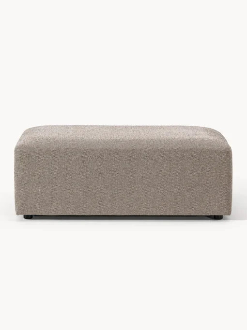 Reposapiés|Sofás>Westwing Collection Puf reposapiés grande Melva, 116 x 72 cm Tejido grueso greige
