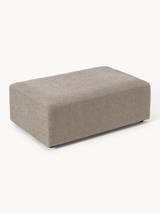Reposapiés|Sofás>Westwing Collection Puf reposapiés grande Melva, 116 x 72 cm Tejido grueso greige