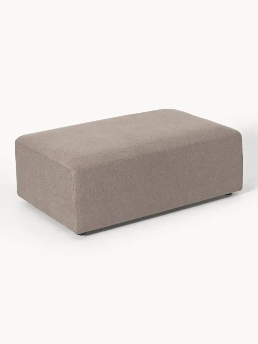 Reposapiés|Sofás>Westwing Collection Puf reposapiés grande Melva, 116 x 72 cm Tejido taupe