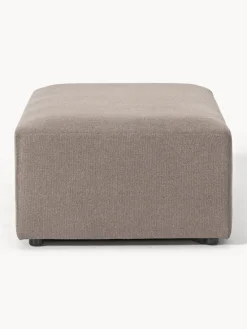 Reposapiés|Sofás></noscript>Westwing Collection Puf reposapiés grande Melva, 116 x 72 cm Tejido taupe