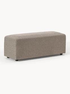 Reposapiés|Sofás>Westwing Collection Puf reposapiés grande Melva, 116 x 42 cm Tejido grueso greige
