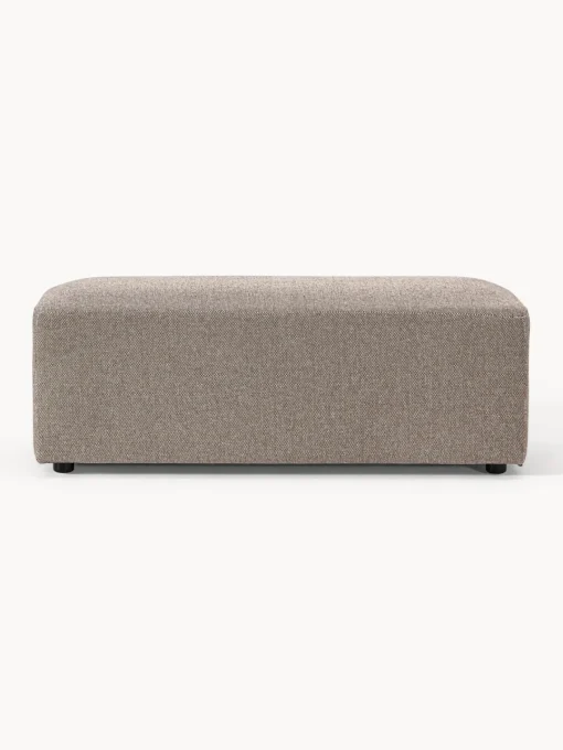 Reposapiés|Sofás>Westwing Collection Puf reposapiés grande Melva, 116 x 42 cm Tejido grueso greige