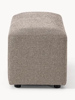 Reposapiés|Sofás></noscript>Westwing Collection Puf reposapiés grande Melva, 116 x 42 cm Tejido grueso greige