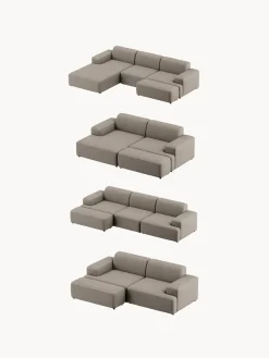 Reposapiés|Sofás></noscript>Westwing Collection Puf reposapiés grande Melva, 116 x 42 cm Tejido grueso greige